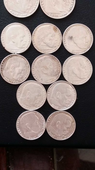 5 marek 2 marki 1934 , 1936 , 37 , 38 , 1939