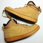 Musztardowe sportowe ocieplane buty Nike