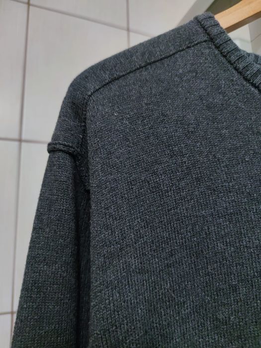 Sweter klasyczny Reading XL męski szary siwy ciemny black bawełna baw