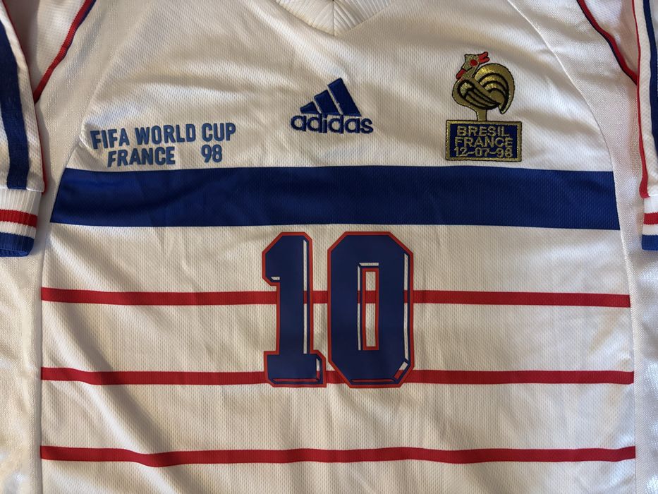 Koszulka piłkarska Zidane 10 Francja 1998 world cup