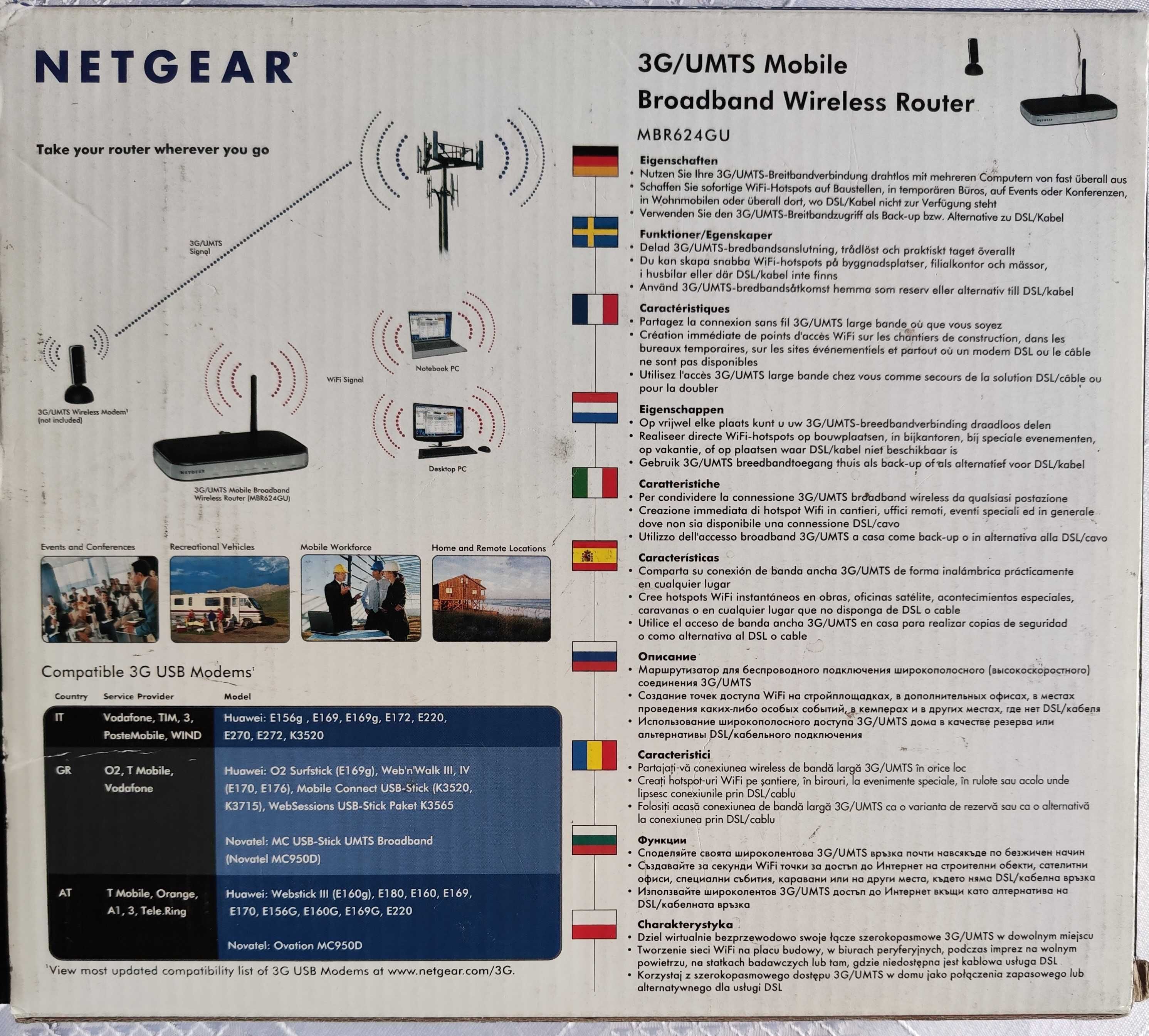 MBR624GU router WiFi G Mobile 3G/4G 4x10/100 LAN 1xUSB (na modem 3G)