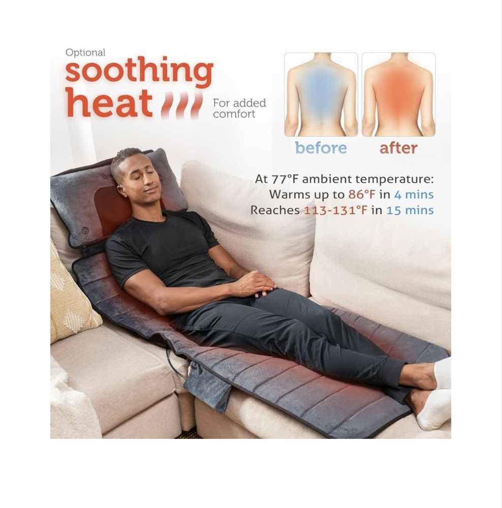 Mata masująca Shiatsu z podgrzewaniem Materac masujący firmy Comfier
