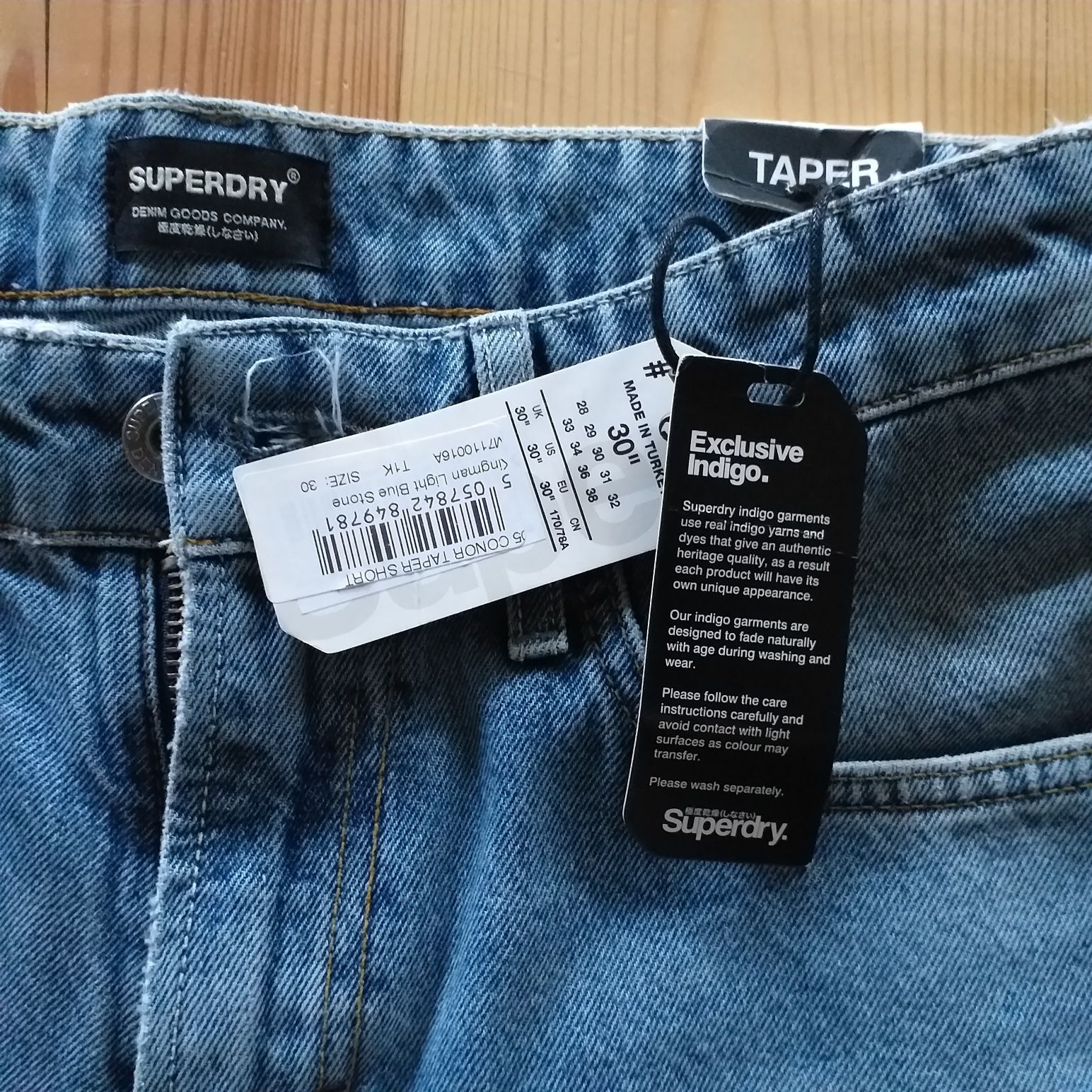 SUPERDRY 05 CONOR TAPER SHORTS - Szorty jeansowe okazja