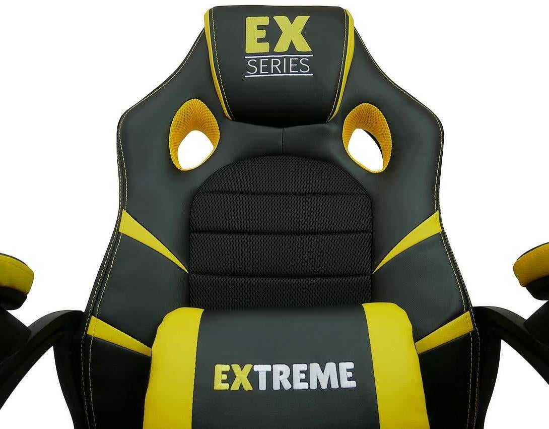 Кресло геймерское EX Yellow Черно-желтое кресло компьютерное