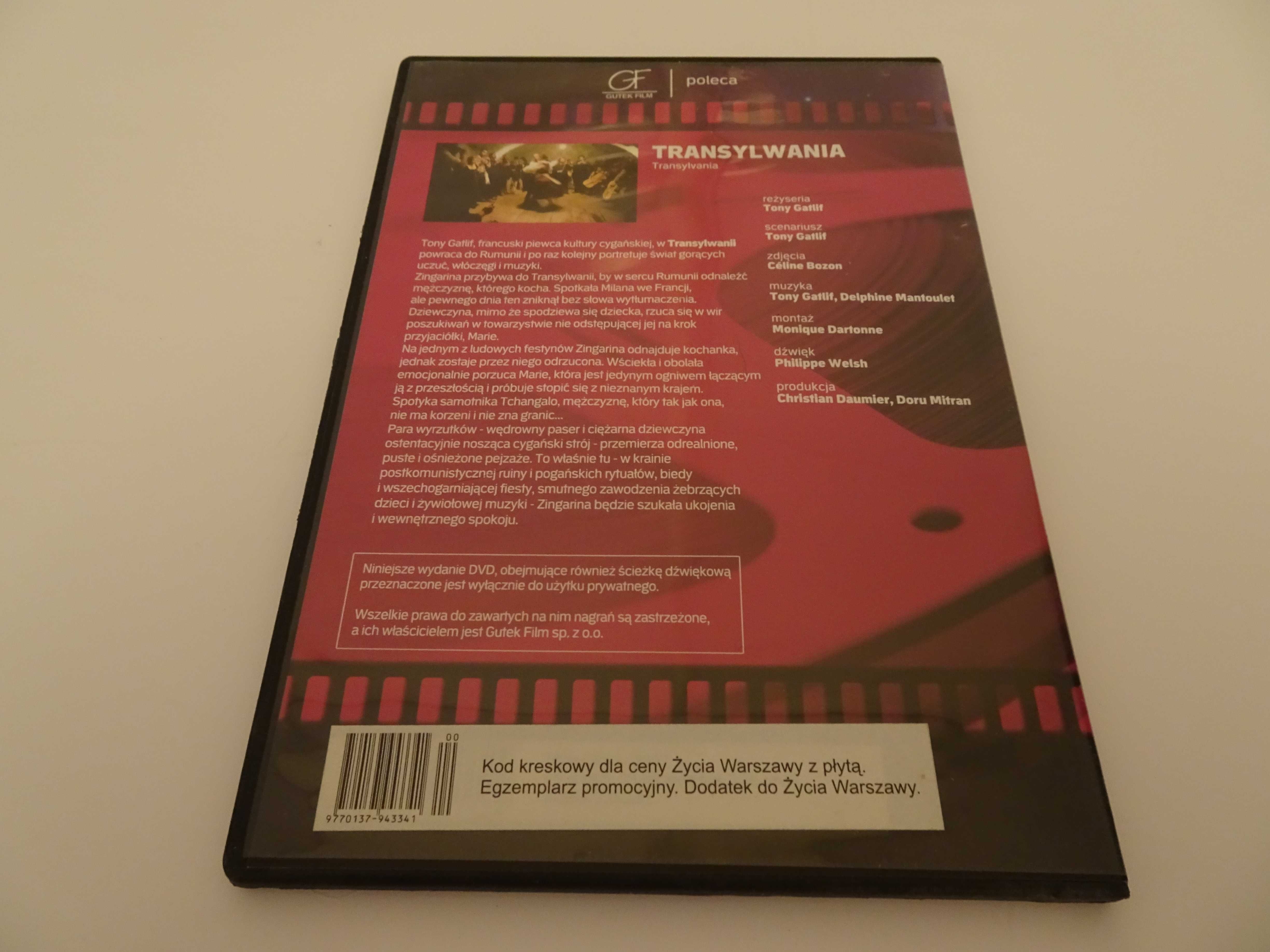 "Transylvania" Tony Gatlif płyta dvd, film dvd