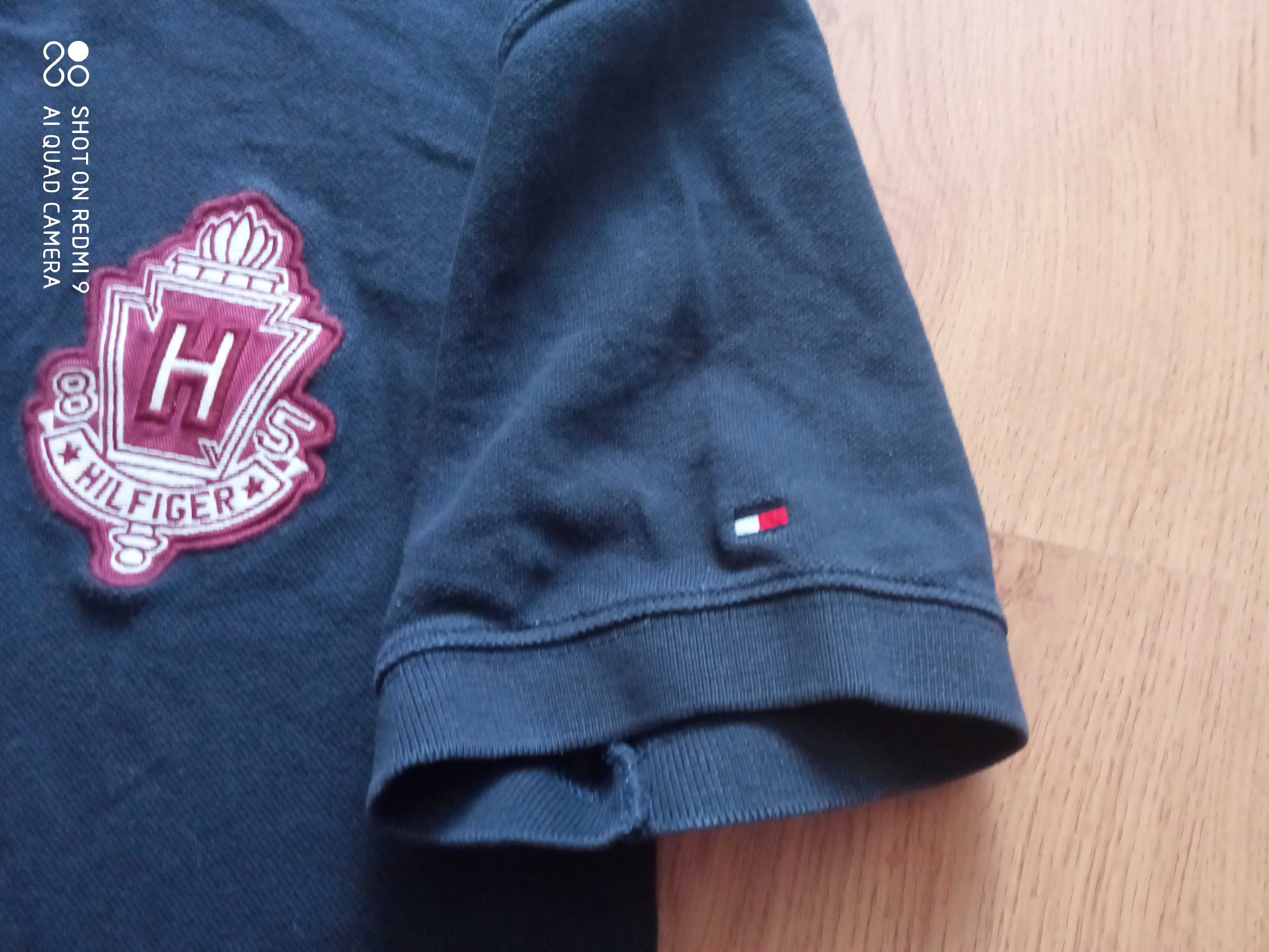 Tommy Hilfiger męska koszulka polo duże logo na piersi - M