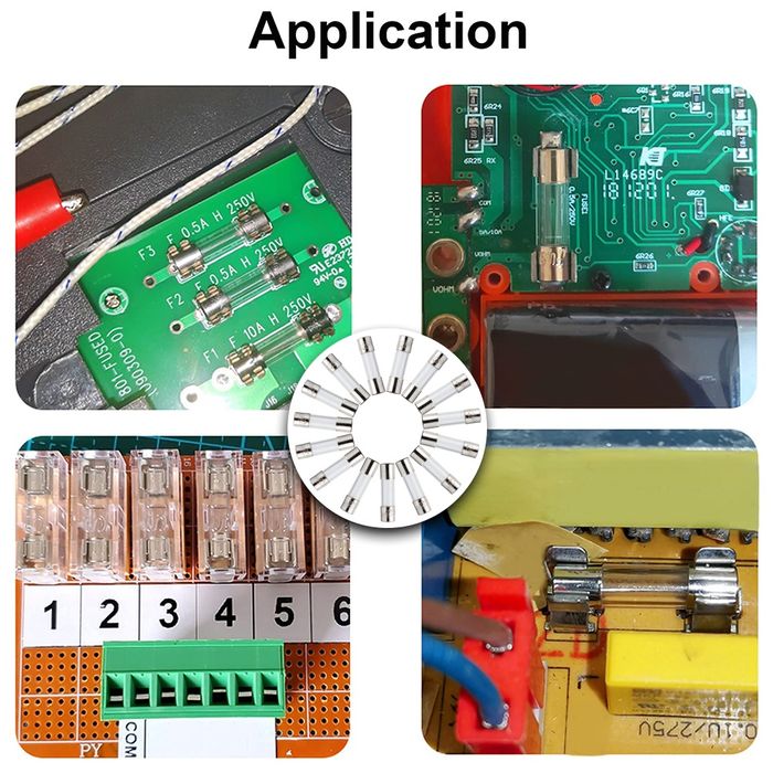 Conjunto de 360 fusíveis de vidro com diversas amperagem NOVO