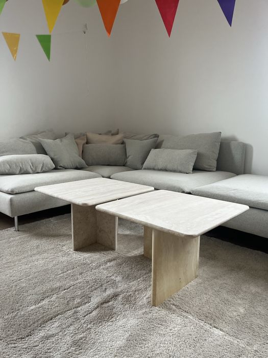 Stolik stół kawowy ława naturalny trawertyn kamienny marmur