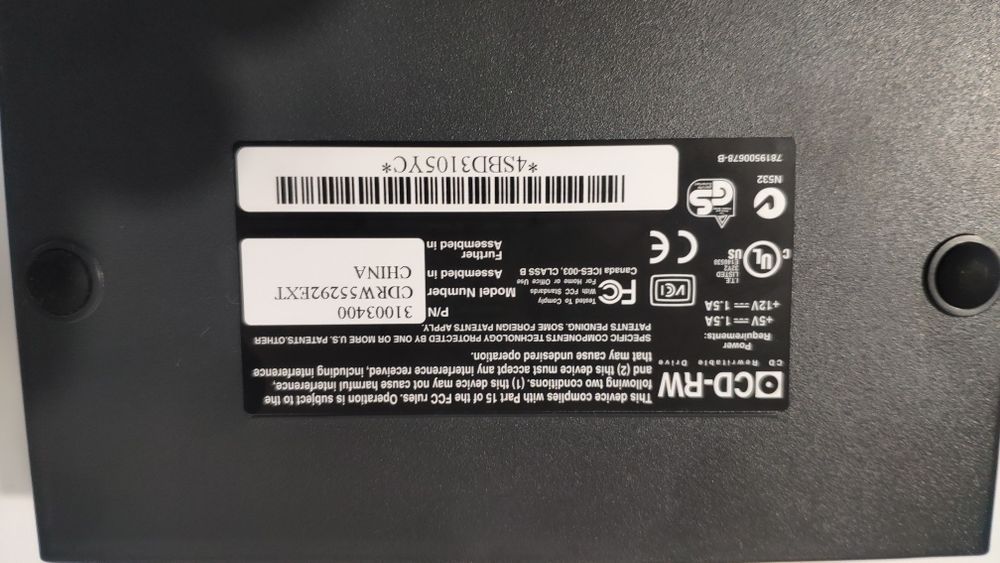 Iomega External USB CD-RW Burner 48x24x4864552486193667123