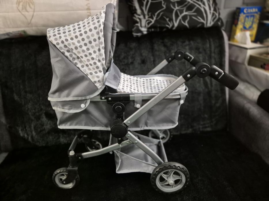 Zabawkowy Wózek dla lalek + lalka szmaciana