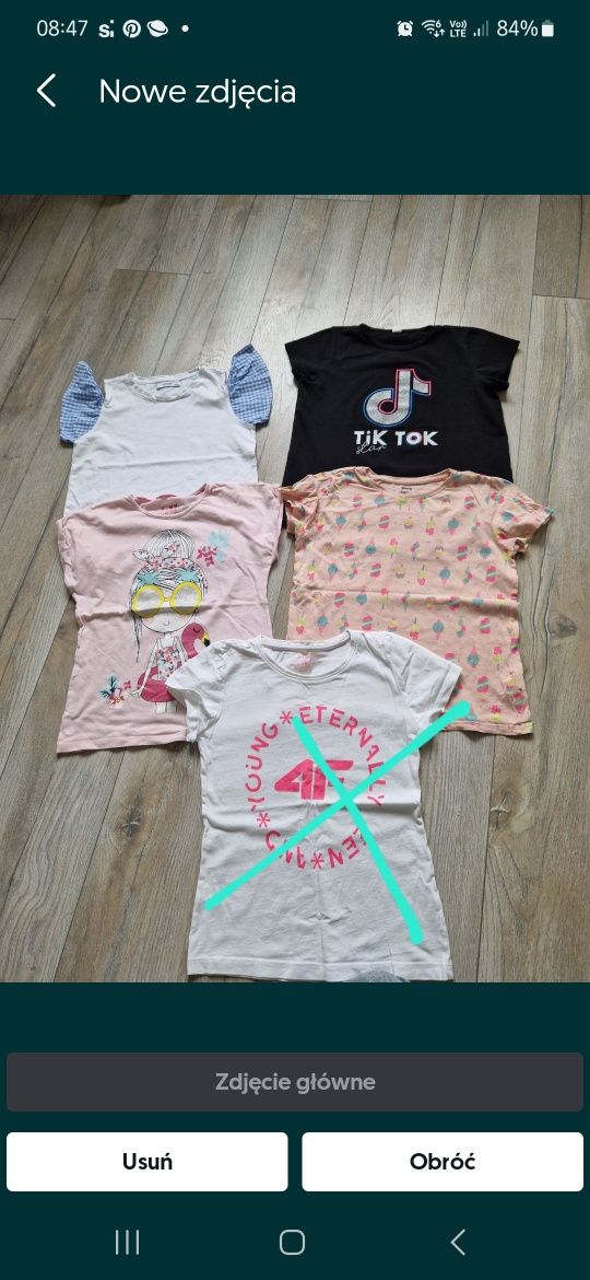 4 t'shirt, koszulki,  Reserved, Tik tok, Sinsay 140