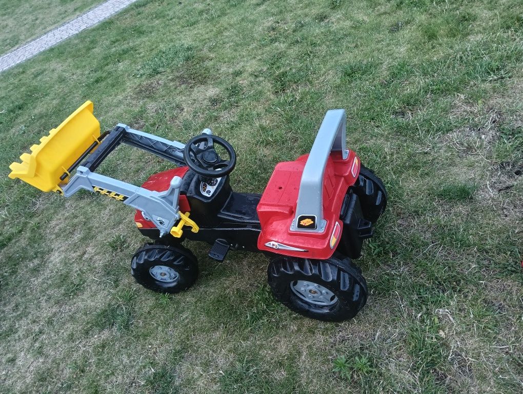 Traktor pedały ładowarka opryskiwacz beczka przyczepka pług Rolly toys