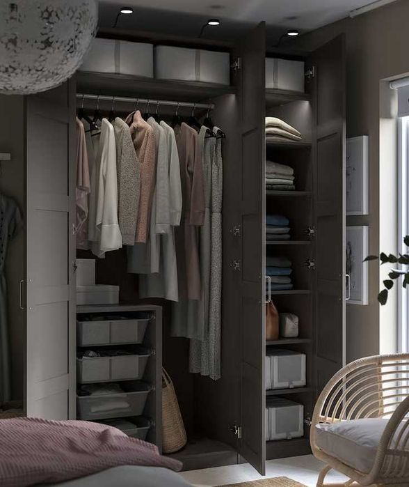 Szara rama szafy IKEA PAX nr. 105.091.25