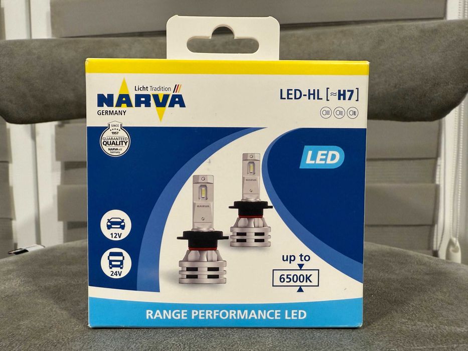 NOWE! Żarówki LED H7 Narva Range Performance LED 12V /24V 24W (6500K)
