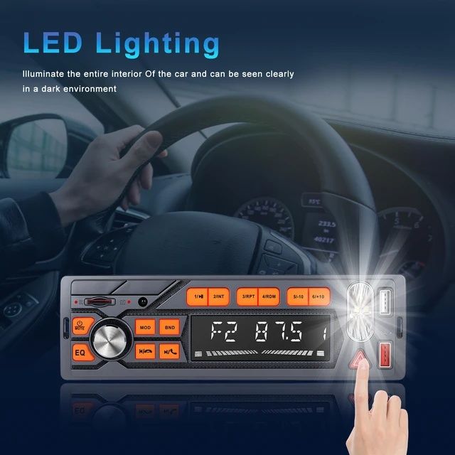 Rádio Automóvel Bluetooth 1din Bluetooth USB AUX FM novo