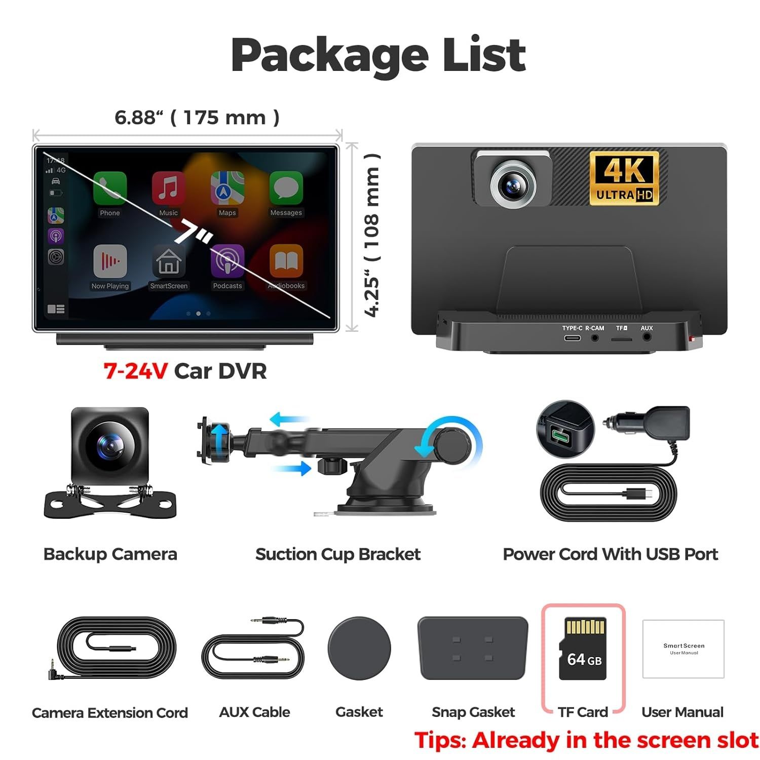 HD CAR DVR Android auto