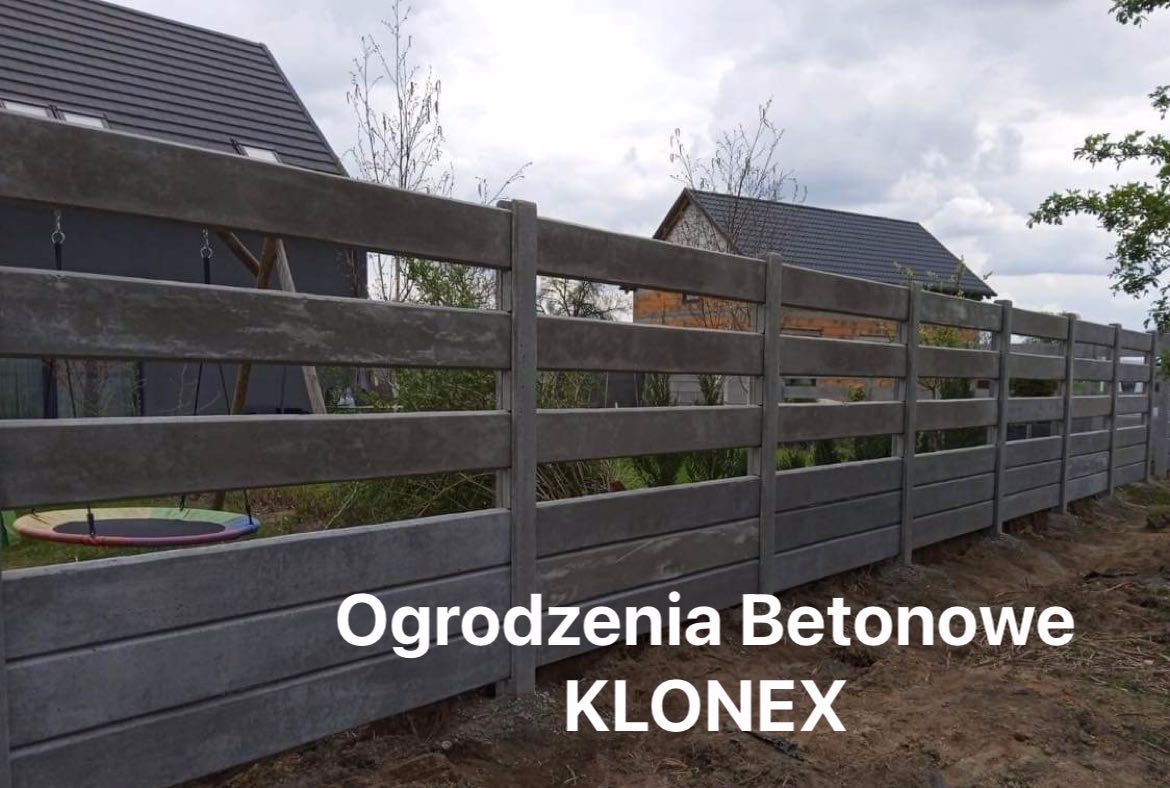 Ogrodzenia Betonowe z montażem PRODUCENT KLONEX