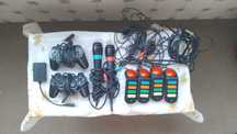 Comandos PS2 e Buzz e microfones Singstar