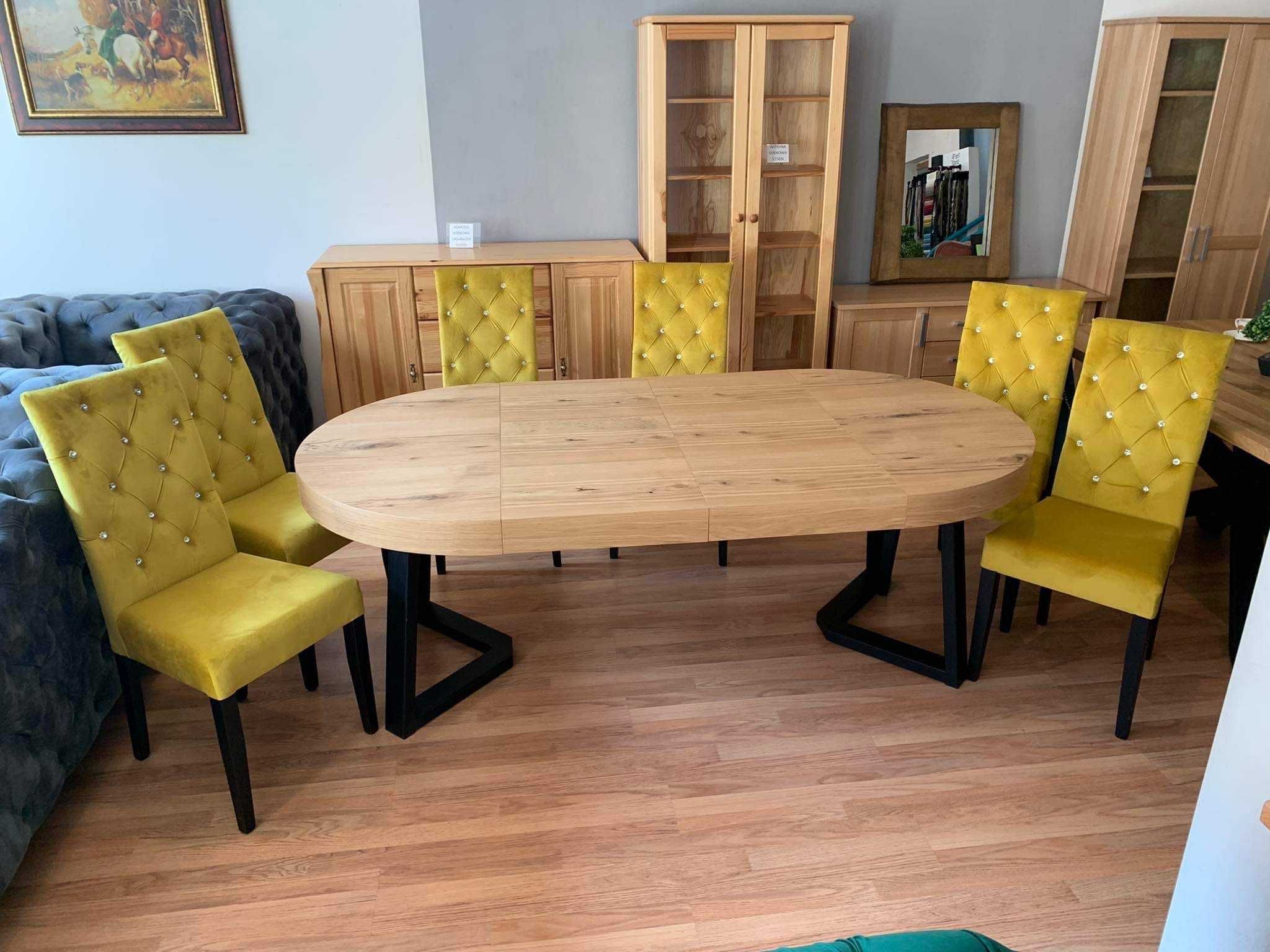 Stół dębowy loft 210 cm rozkładany