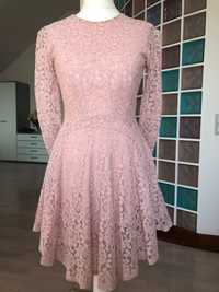 Пудровое гипюровое платье H&M