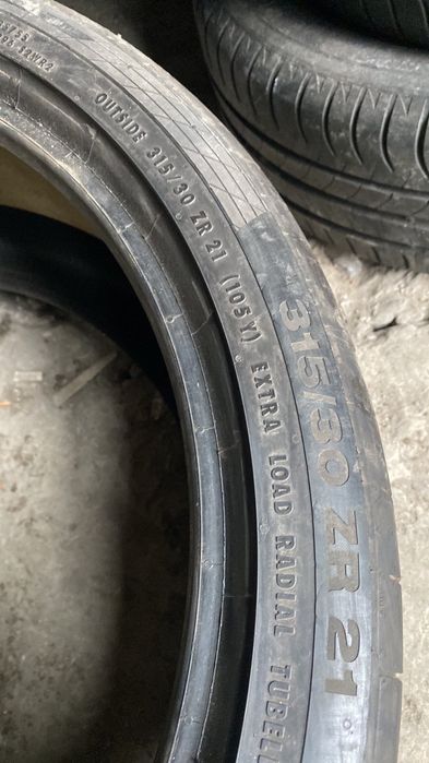 315.30.21 Continental 2шт лето БУ склад шины резина из Европы 30 R21