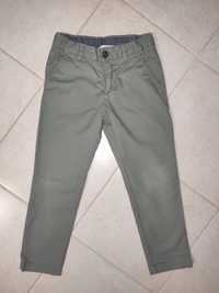 Zielone eleganckie spodnie chłopięce H&M 110 cm