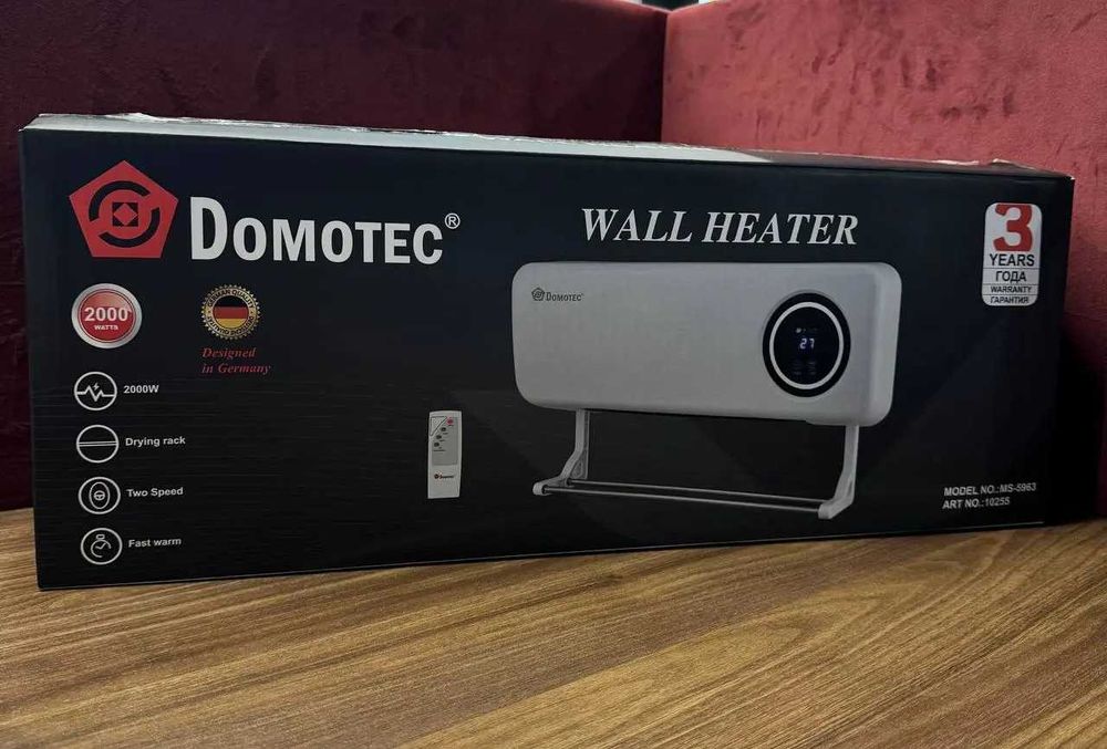 Настінний обігрівач Domotec MS-5963 White 2000Вт з пультом та сушаркою