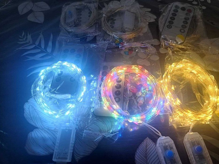 Гирлянда 5, 10м Тепле,Холодне,Різнокольорова Гірлянда Герлянда RGB LED