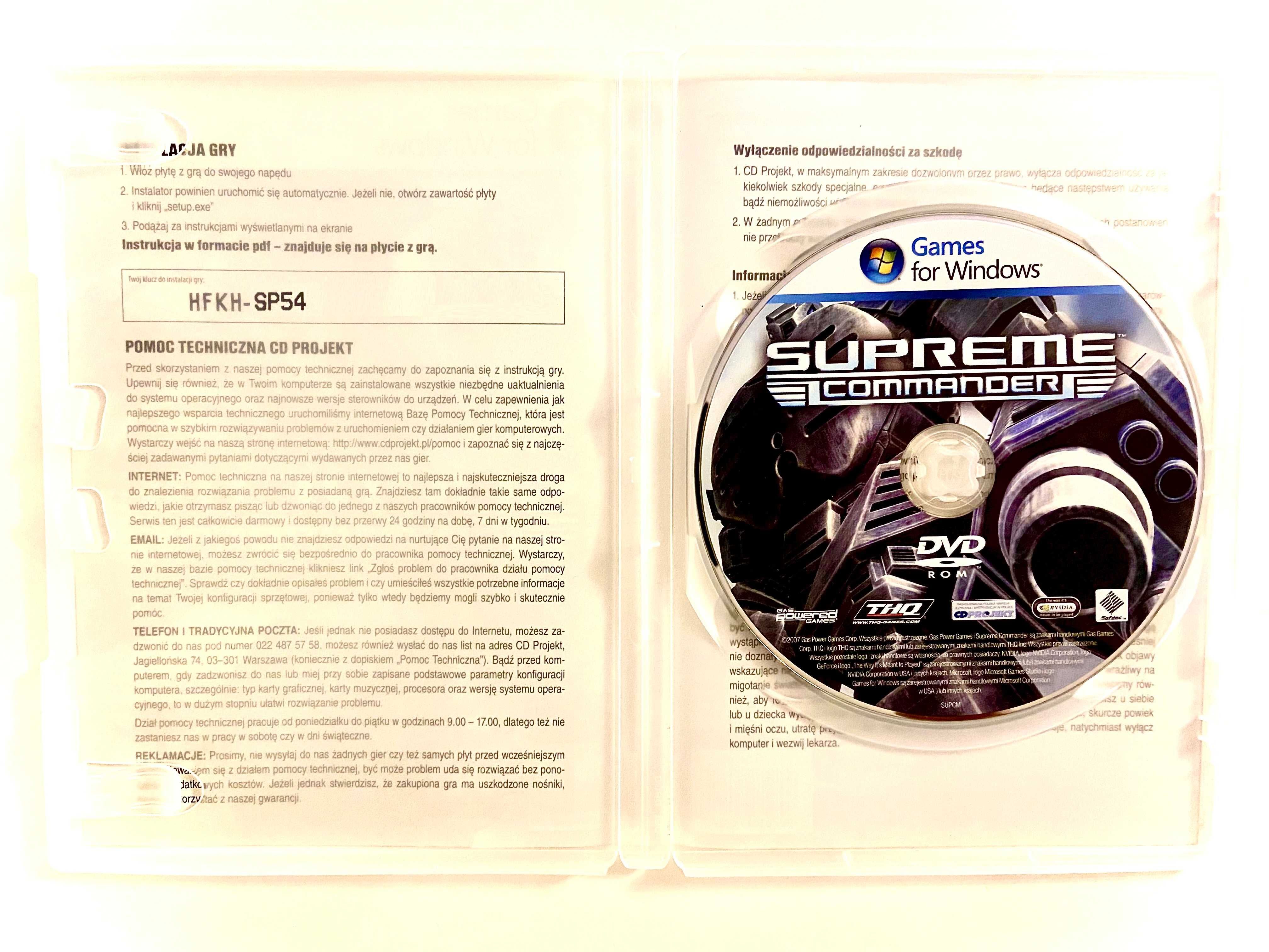 Supreme Commander super stan JAK NOWA 6/6 PC [PL]