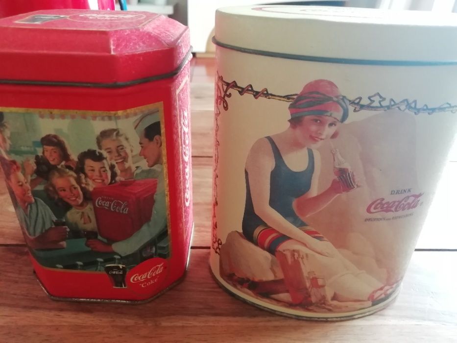 Coleção vintage de latas da Coca-Cola - Urgente