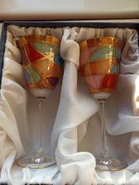 Ręcznie dekorowane kieliszki do wina 2 szt.