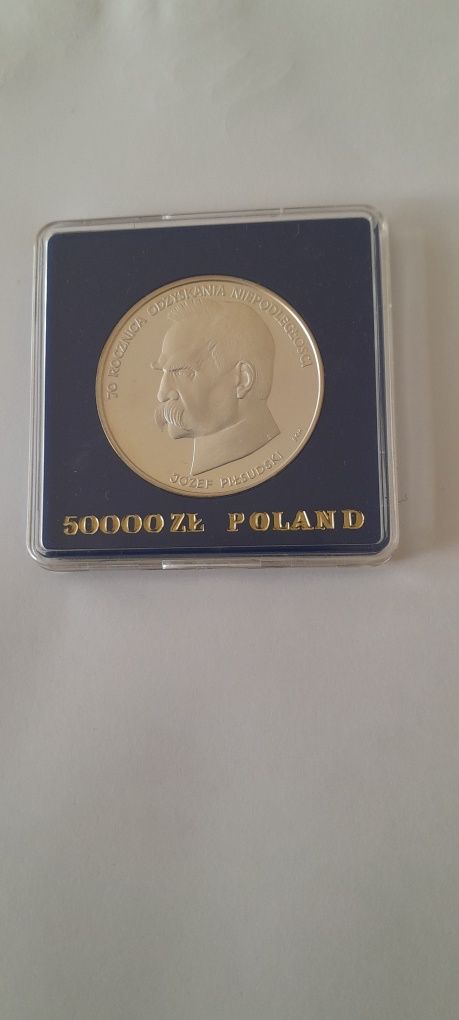 MONETA SREBNA  50000 Józef Piłsudski z 1988r