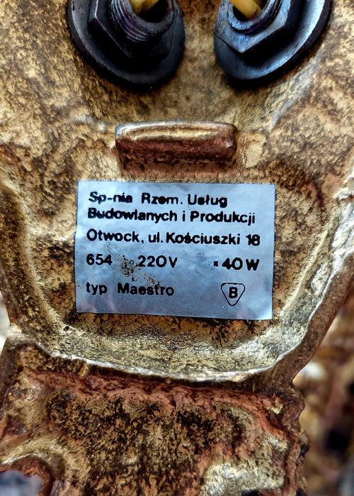 Kinkiet dwuramienny, mosiądz, 2 szt