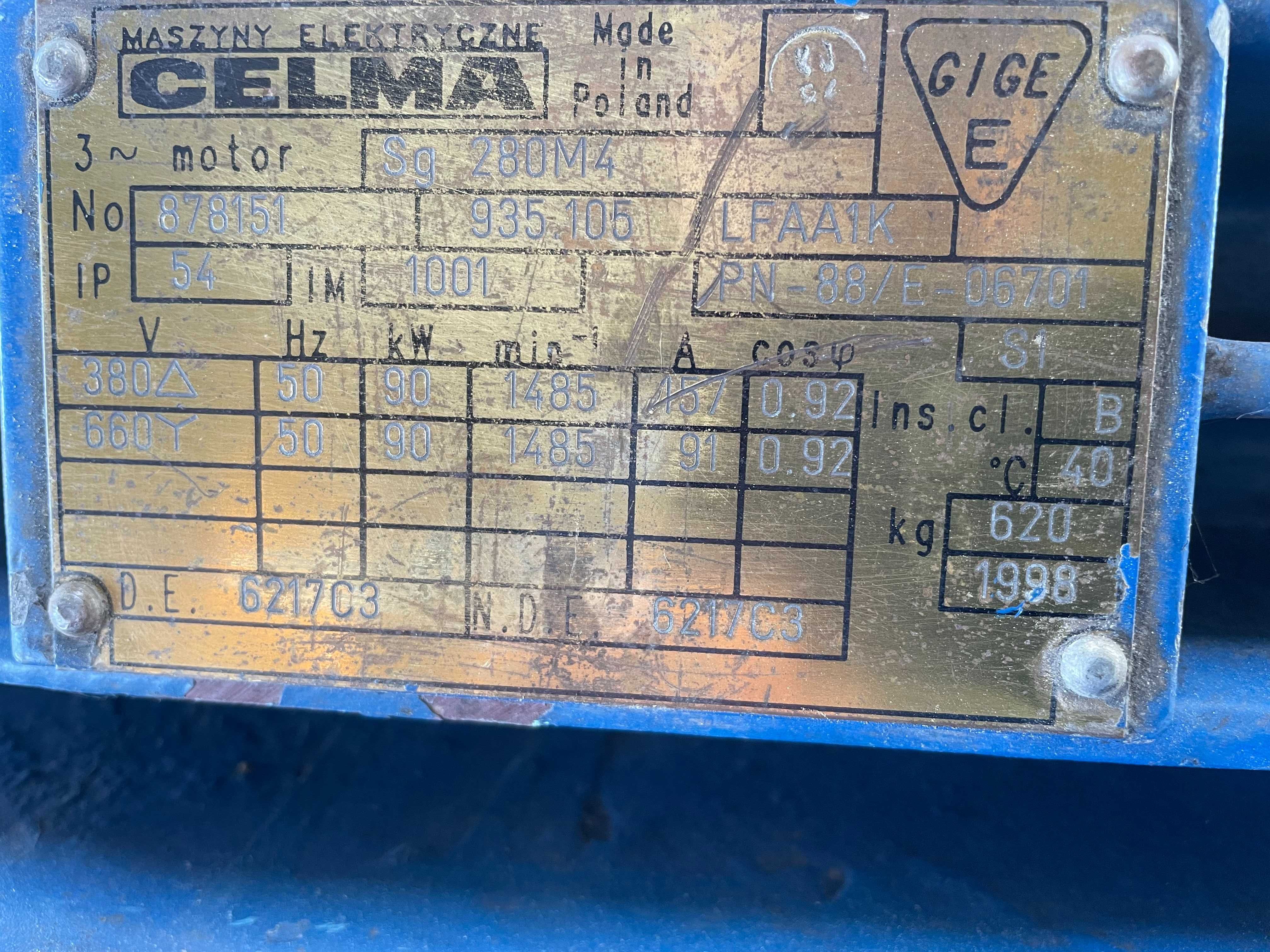 Silnik elektryczny 90 kW 1480 obr Celma