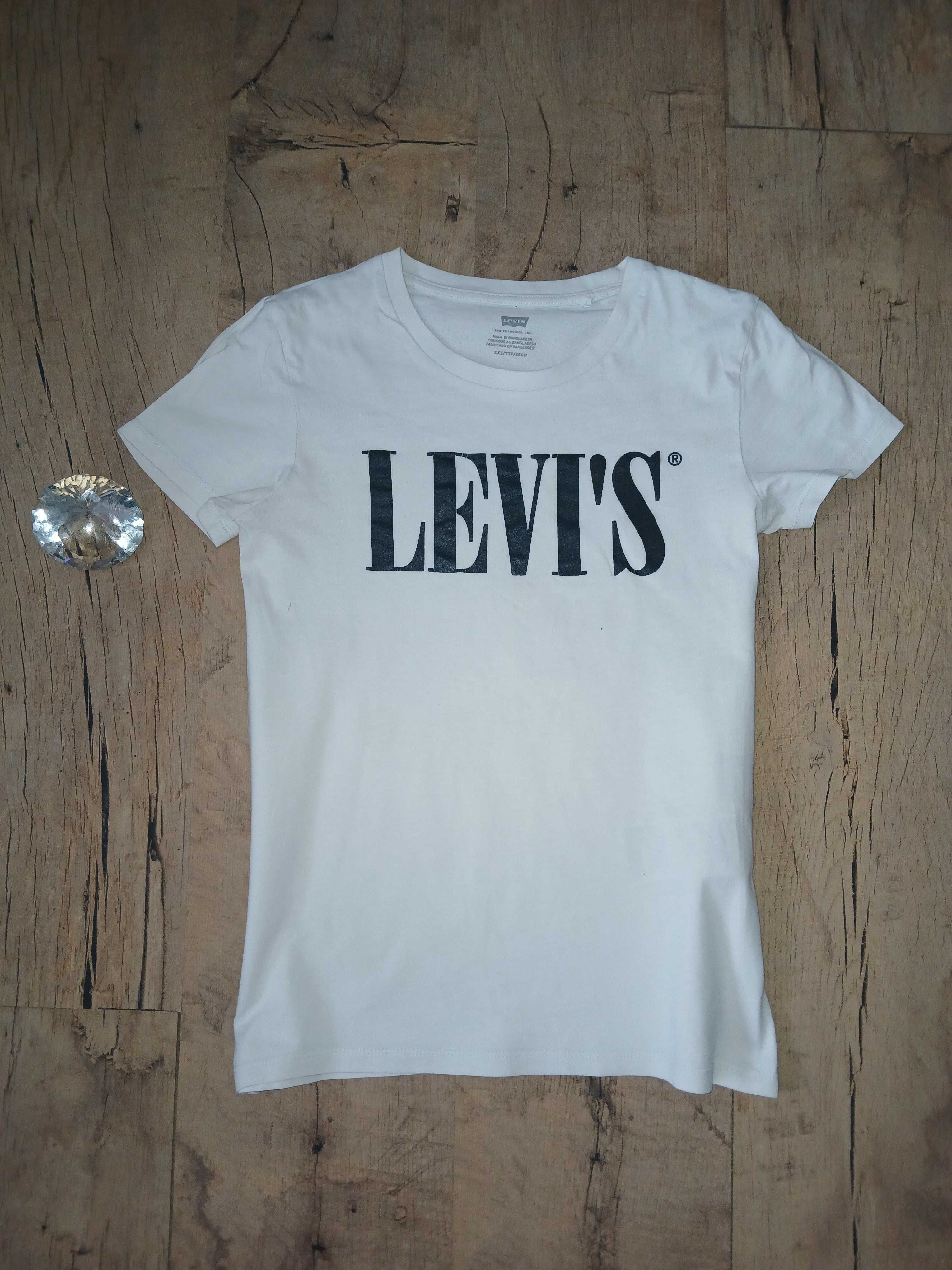 Biała bluzka t-shirt Levi`s XXS