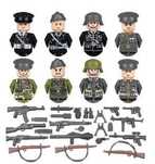 8 Figurek żołnierzy niemieckich z broniami WW2 komp. z Lego, Cobi