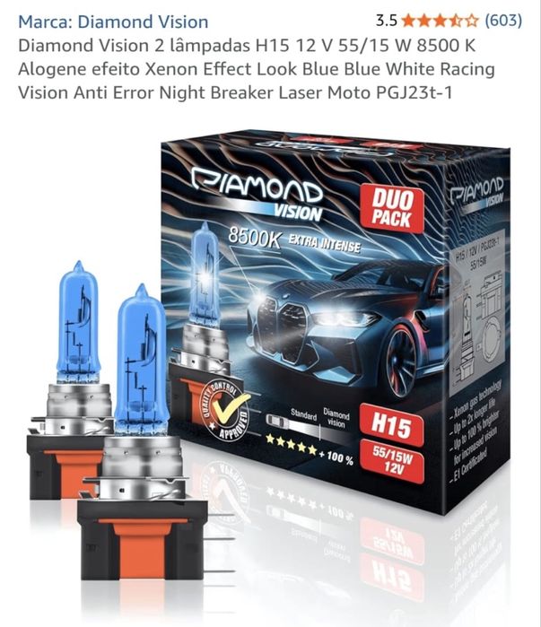 Luzes pra carros, duo pack” azul