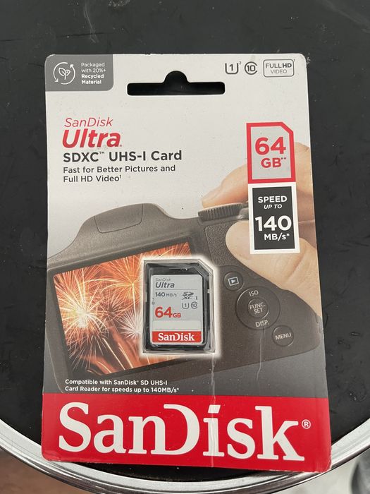 Sandisk 64gb ultra sdxc uhs-i 140 mb karta pamieci