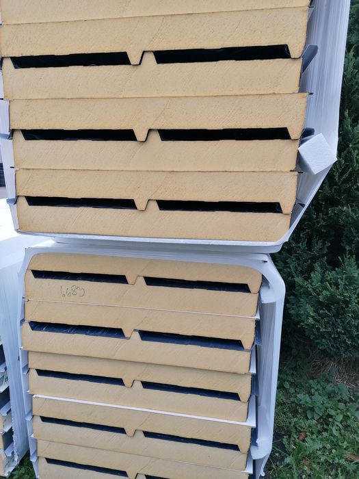 Płyta warstwowa dachowa PIR 100mm, antracyt, nowa