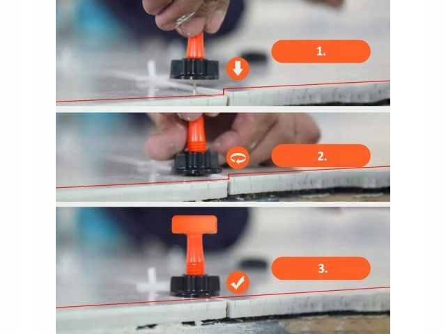 System Do Poziomowania Płytek Kliny Klipsy Uchwyt 200 Sztuk