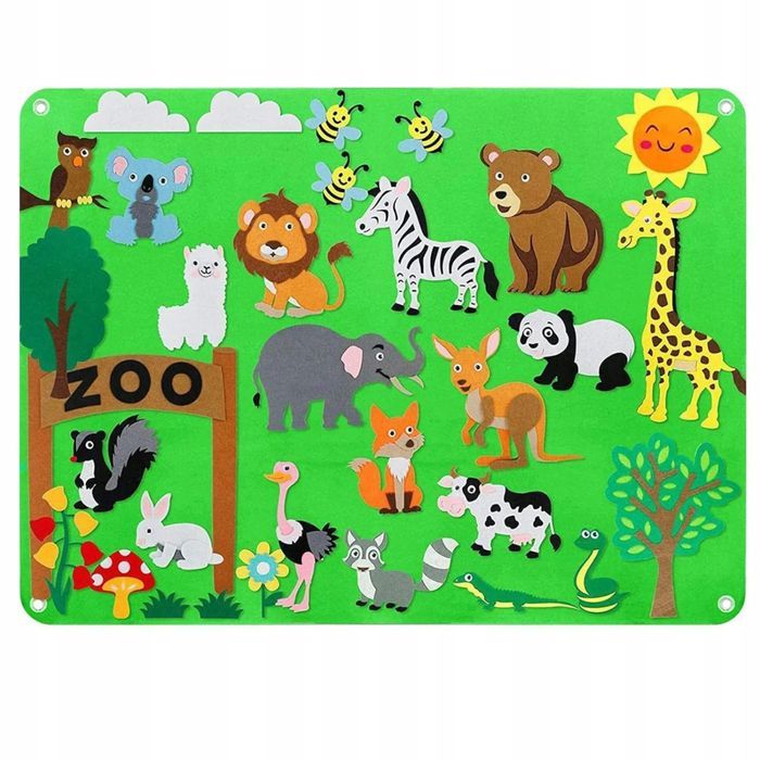 Tablica Filcowa Zabawka Filcowa Mata Na Rzepy Zoo F22