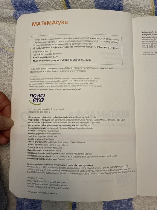MATeMAtyka podrecznik 2 zakres podstawowy i rozszerzony. Nowa Era
