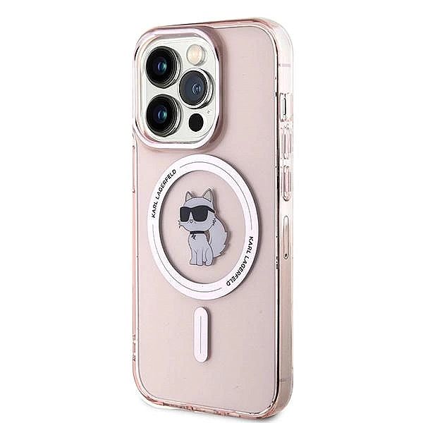 Etui Karl Lagerfeld IML Choupette MagSafe na iPhone 14 Pro Max - różow