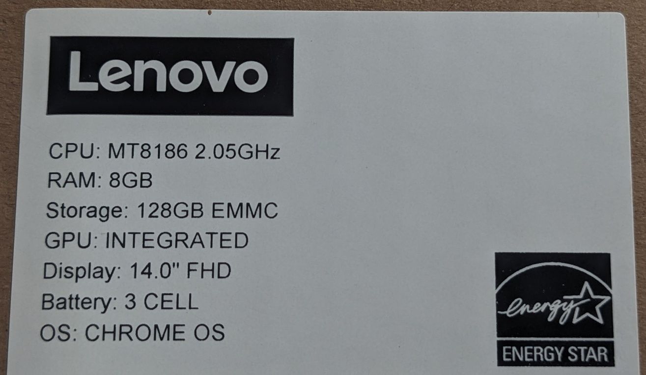 PC Portátil Lenovo IP Slim 3 Chrome 14M868 - ChromeOS