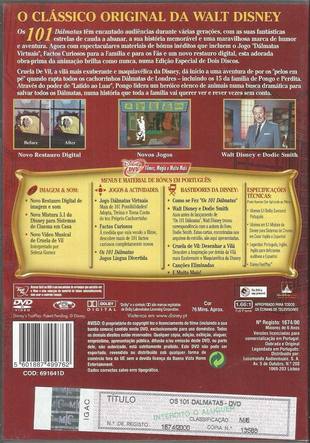 Os 101 Dálmatas (edição especial 2 DVD) (1961)