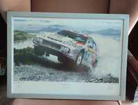 Serigrafia "Burn to Win" Richard Burns Mitsubishi (numerada e assinada