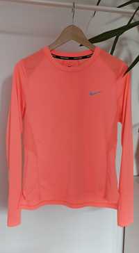 Damski pomarańczowy brzoskwiniowy t-shirt Nike longsleeve