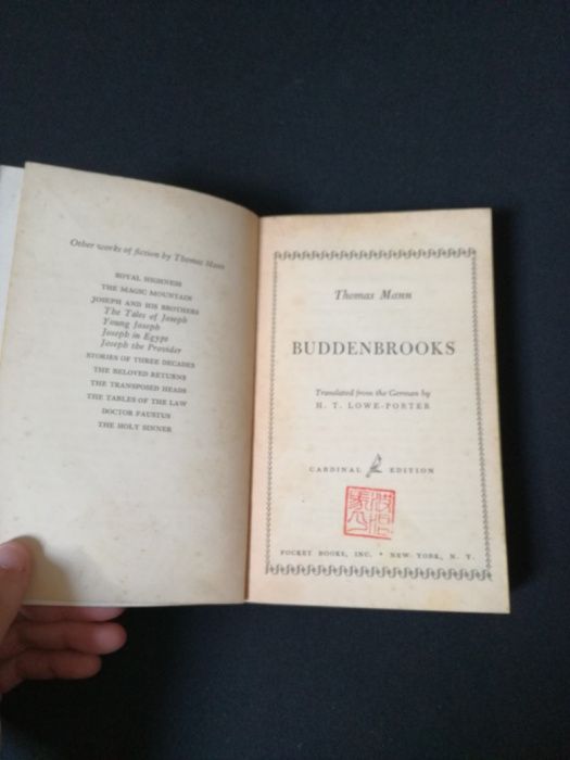 Livro "Buddenbrooks" de Thomas Mann