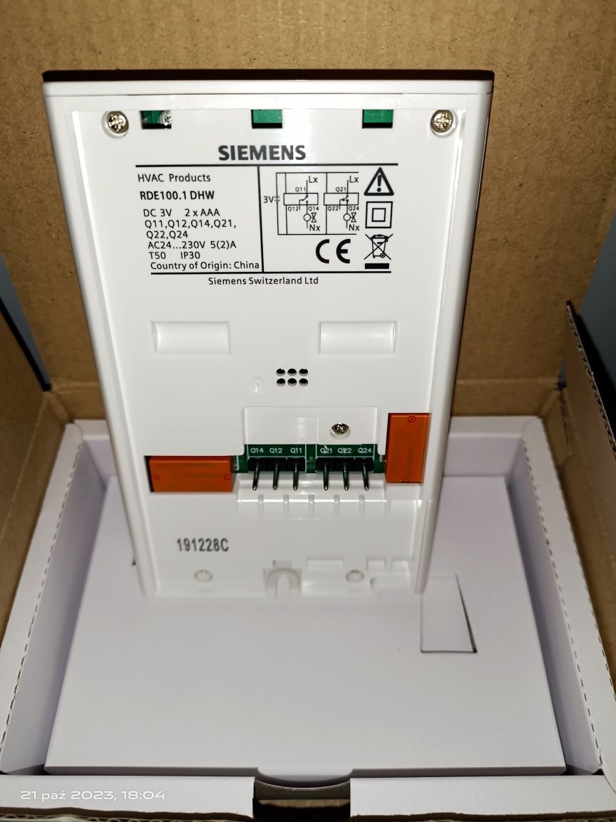 Siemens sterownik do pieca RDE100.1DHW regulator temperatury