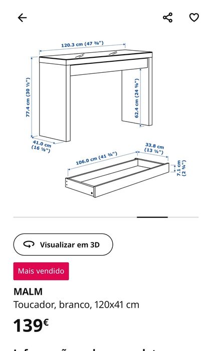 Toucador/secretária